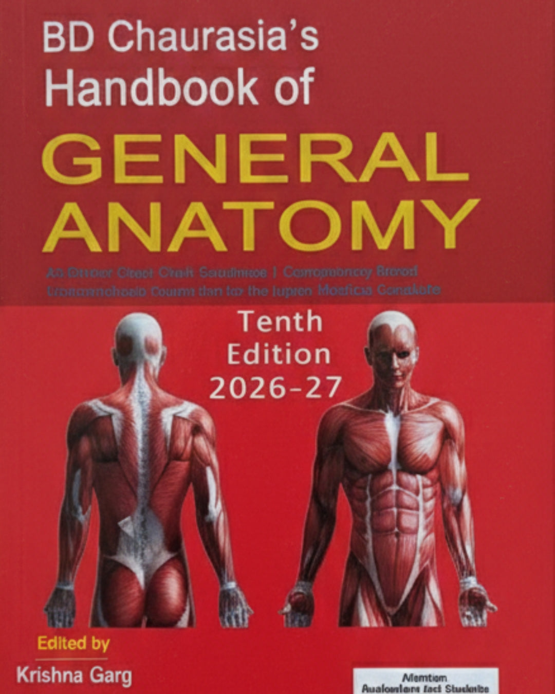 BD Chaurasia's Handbook of General Anatomy Tenth Edition